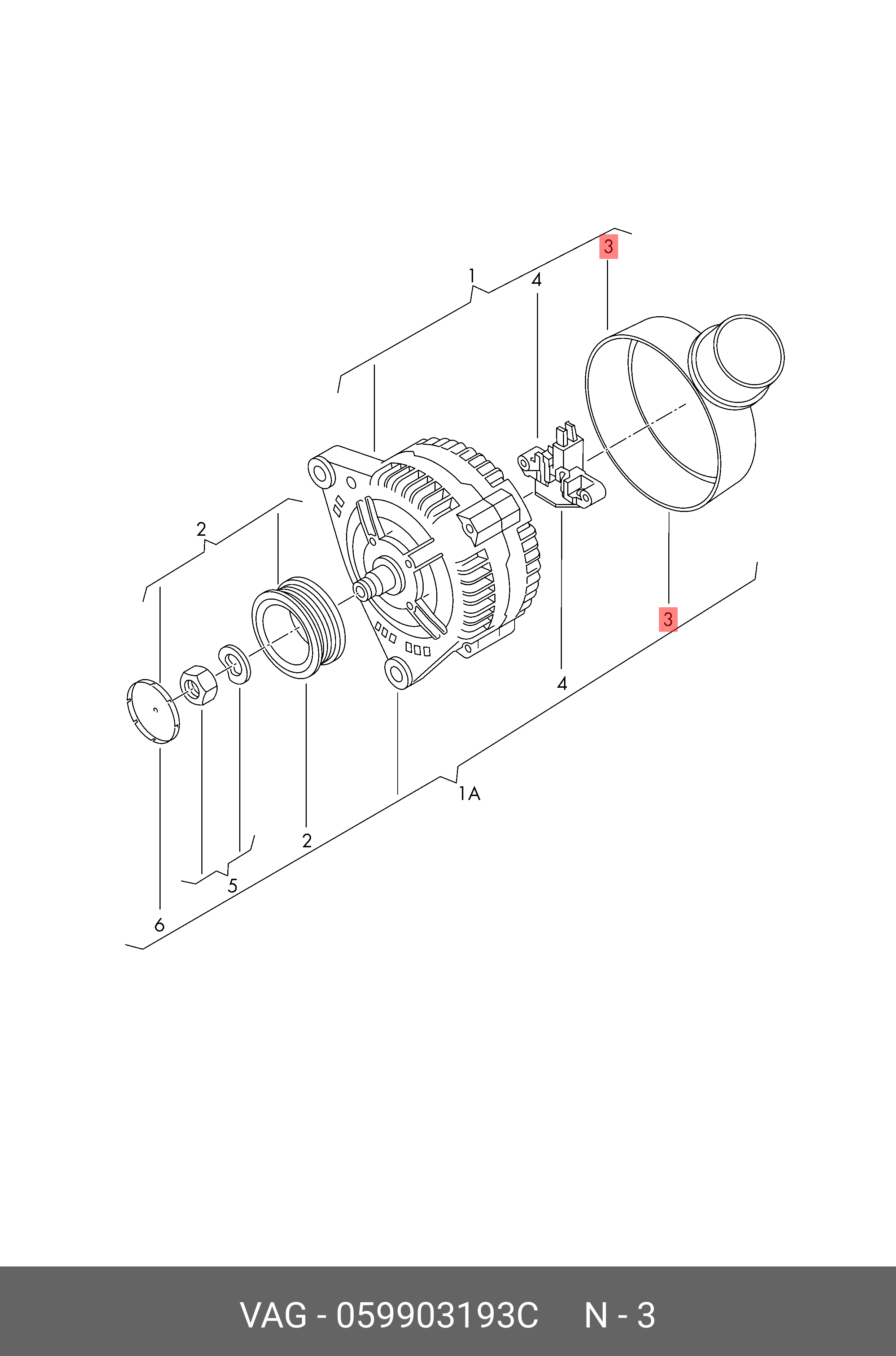 Клапан рециркуляції вихлопних газів (EGR) VAG 059903193C