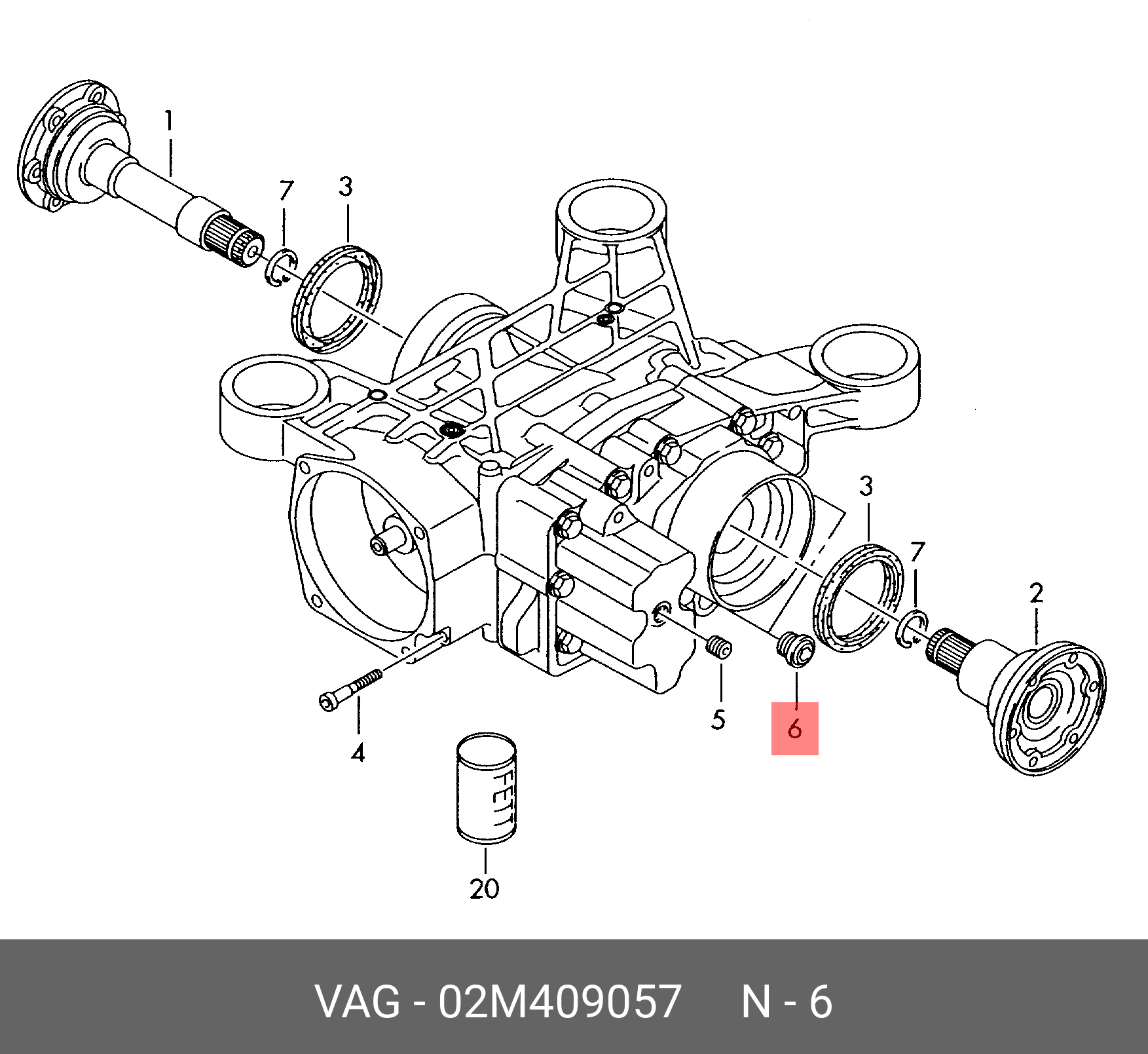 Коробка передач механічна 6-ступенева VAG 02M409057