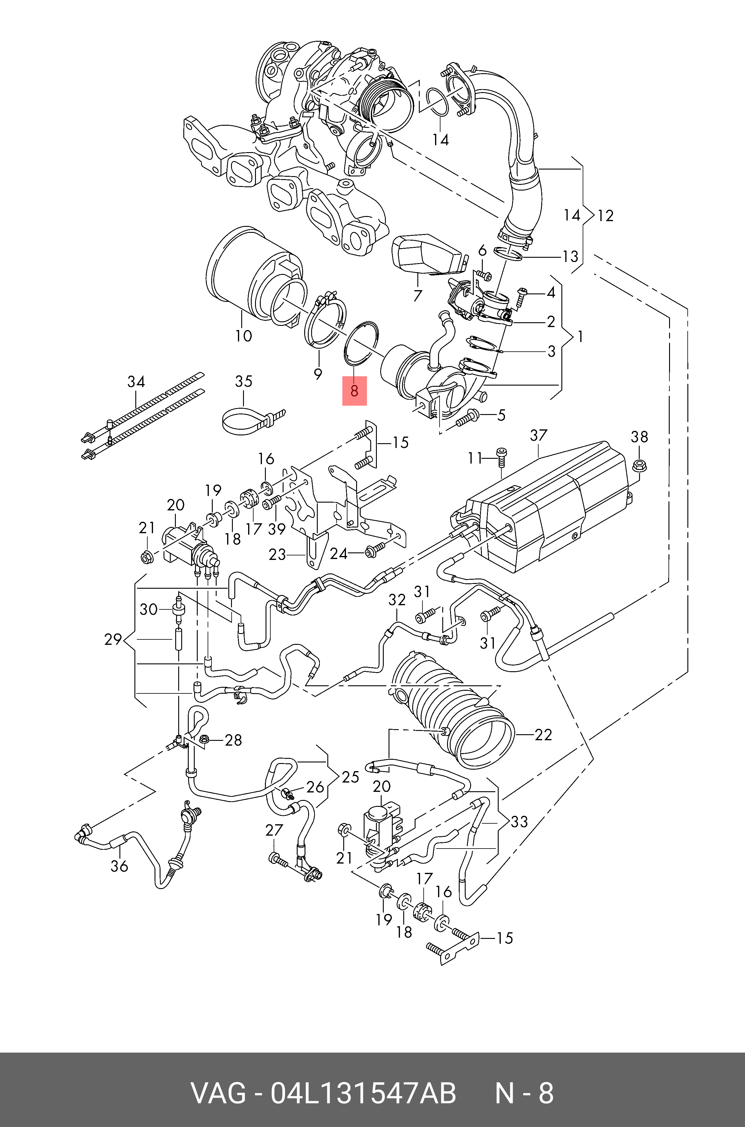Клапан рециркуляції відпрацьованих газів (EGR) VAG 04L131547AB