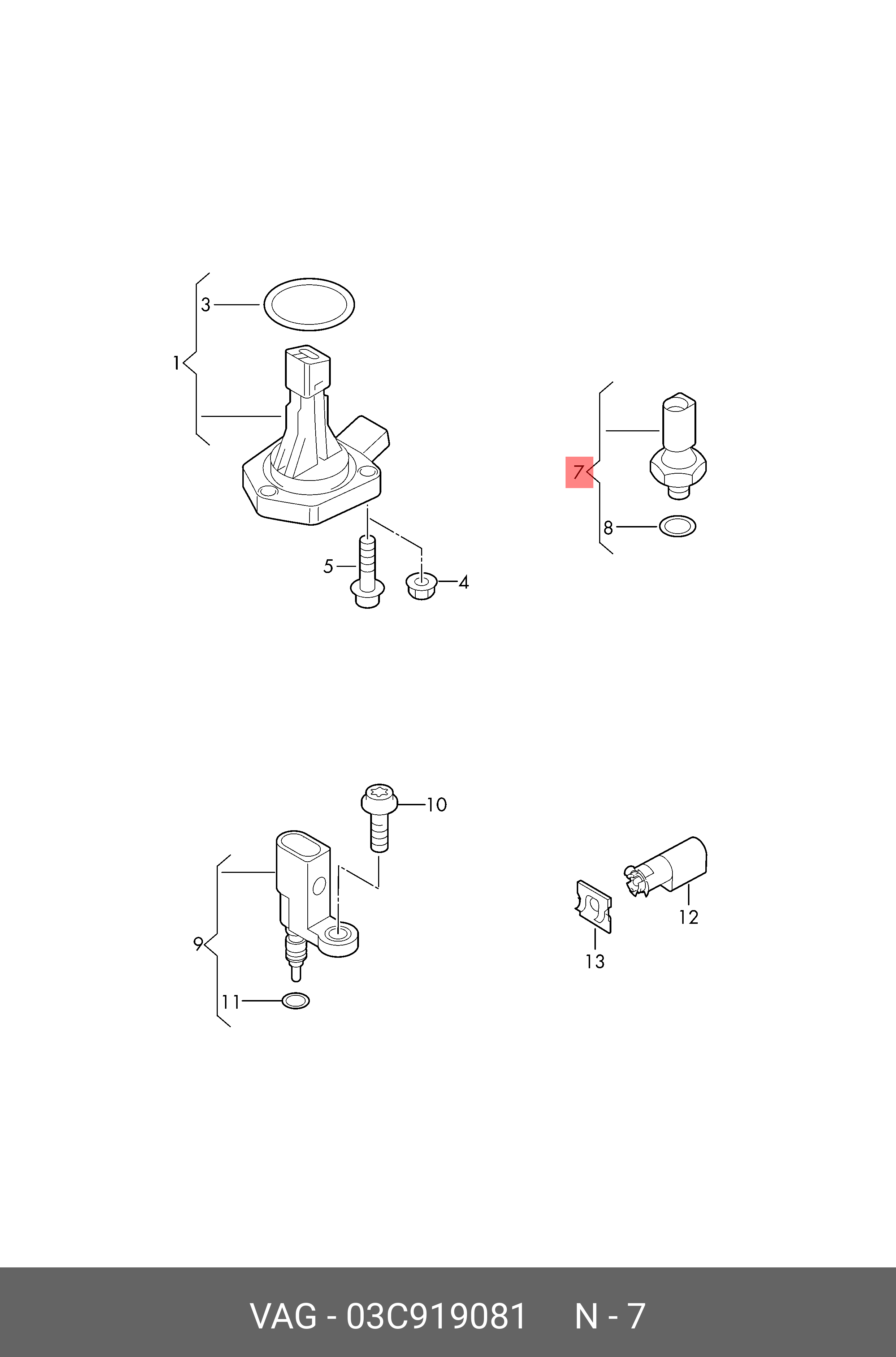 Парктронік (датчик парковки) VAG 03C919081
