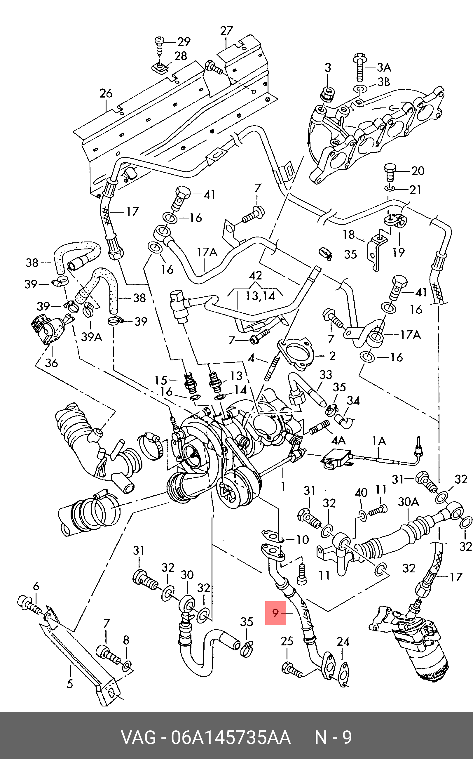 Клапан рециркуляції відпрацьованих газів (EGR) VAG 06A145735AA