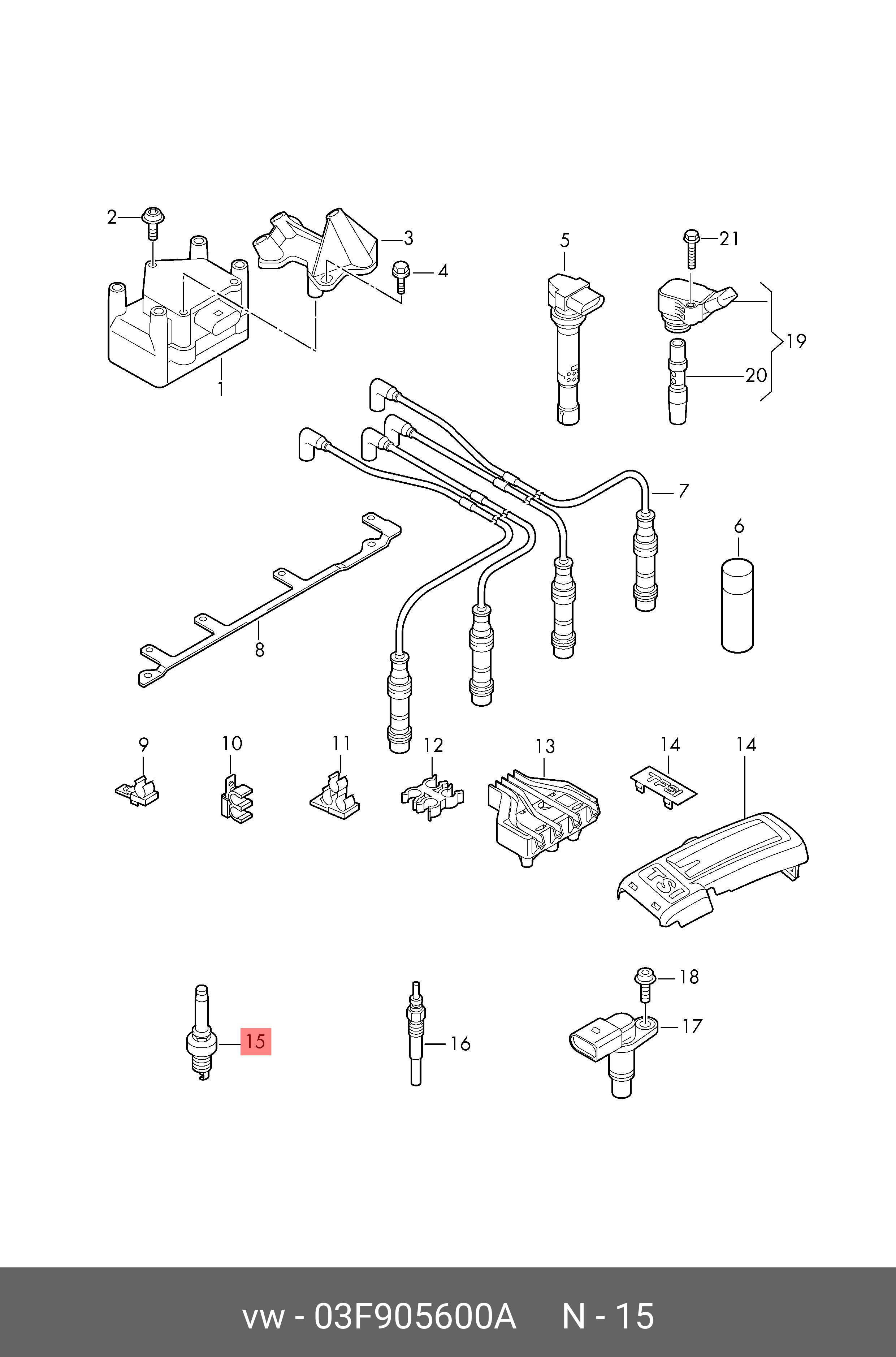 Котушка запалювання VAG 03F905600A