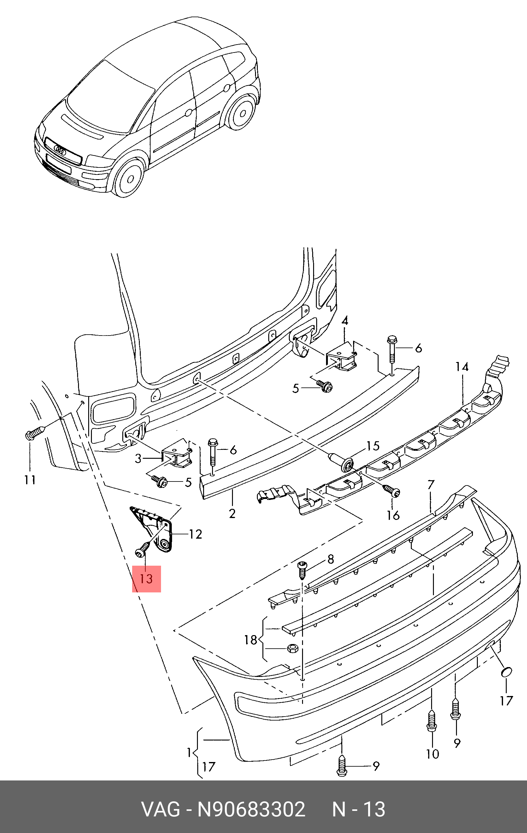 Гвинт самонарізний VAG N90683302