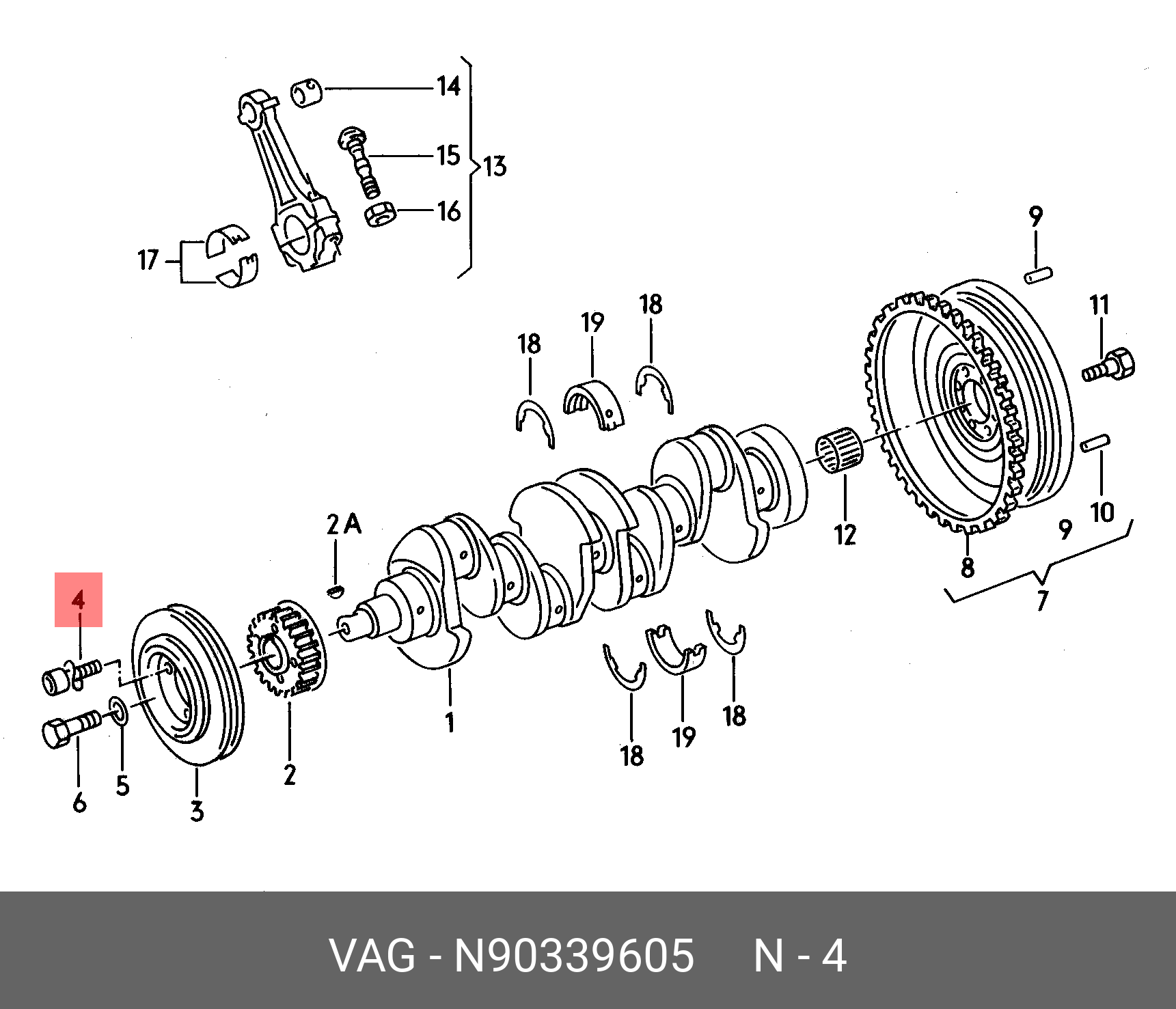 Гвинт самонарізний VAG N90339605