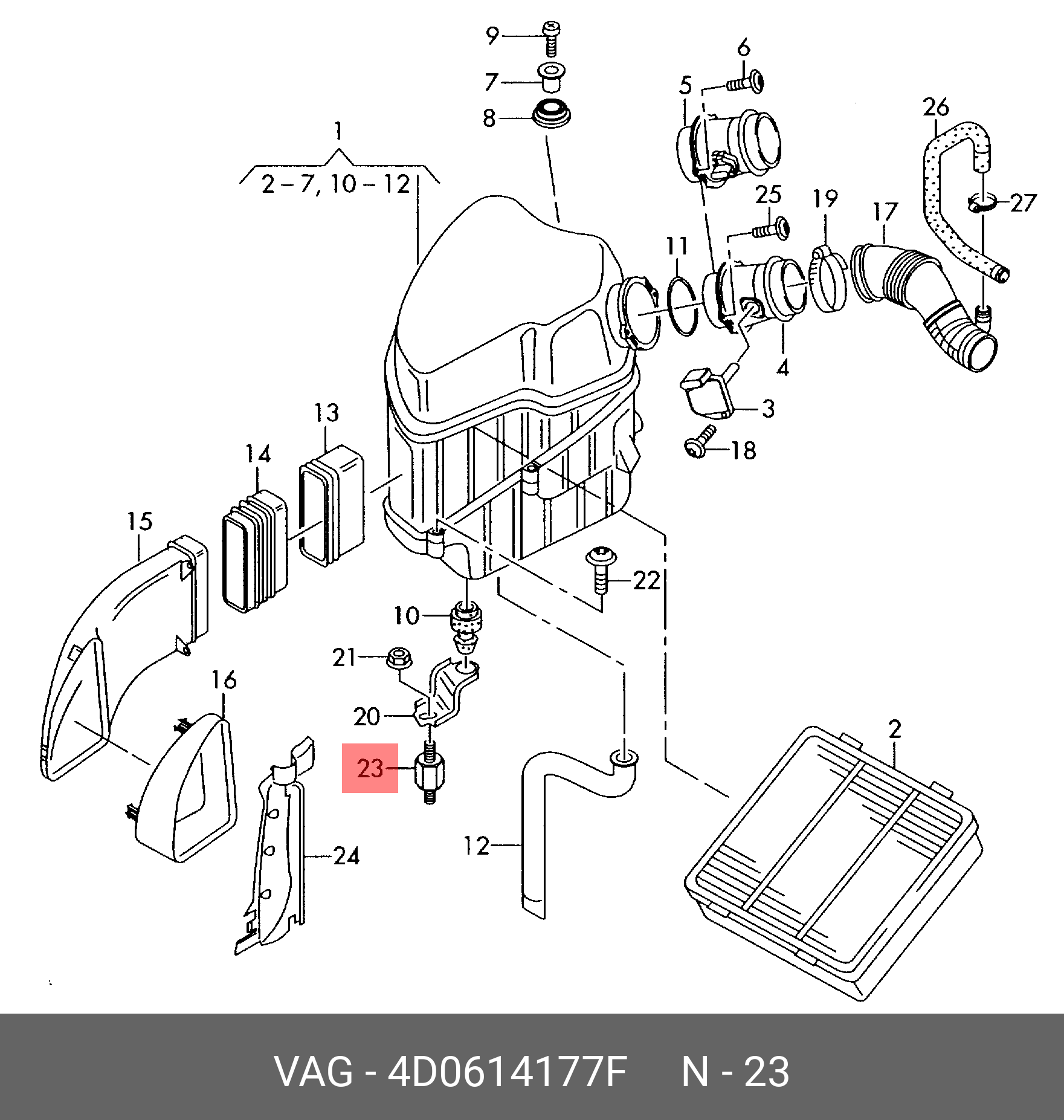 Гальмівний диск передній VAG 4D0614177F