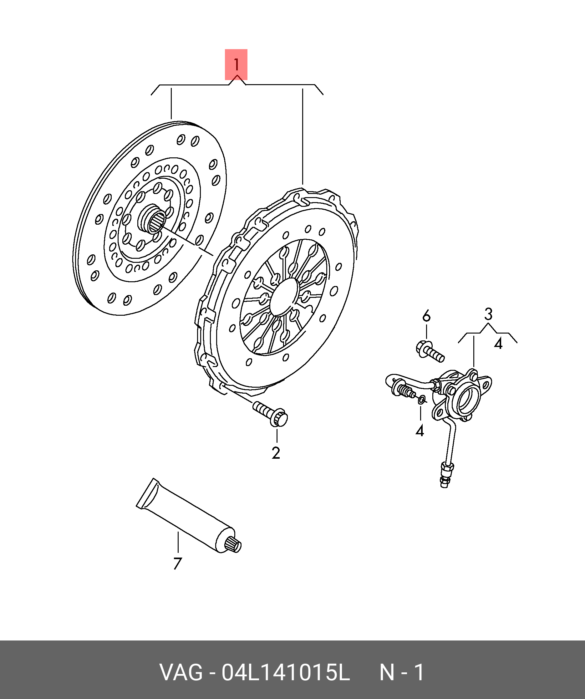 Комплект зчеплення VAG 04L141015L