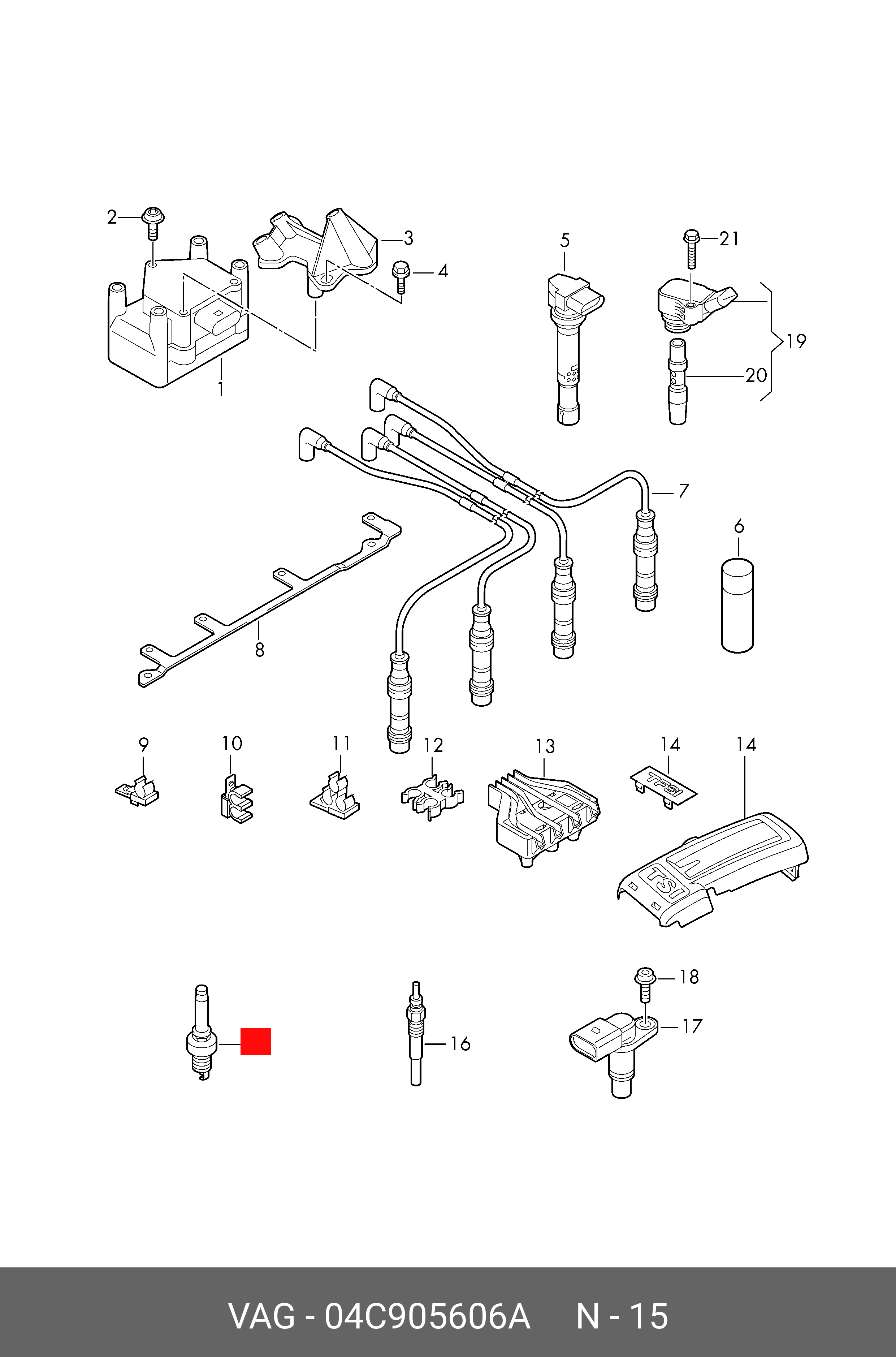 Котушка запалювання VAG 04C905606A