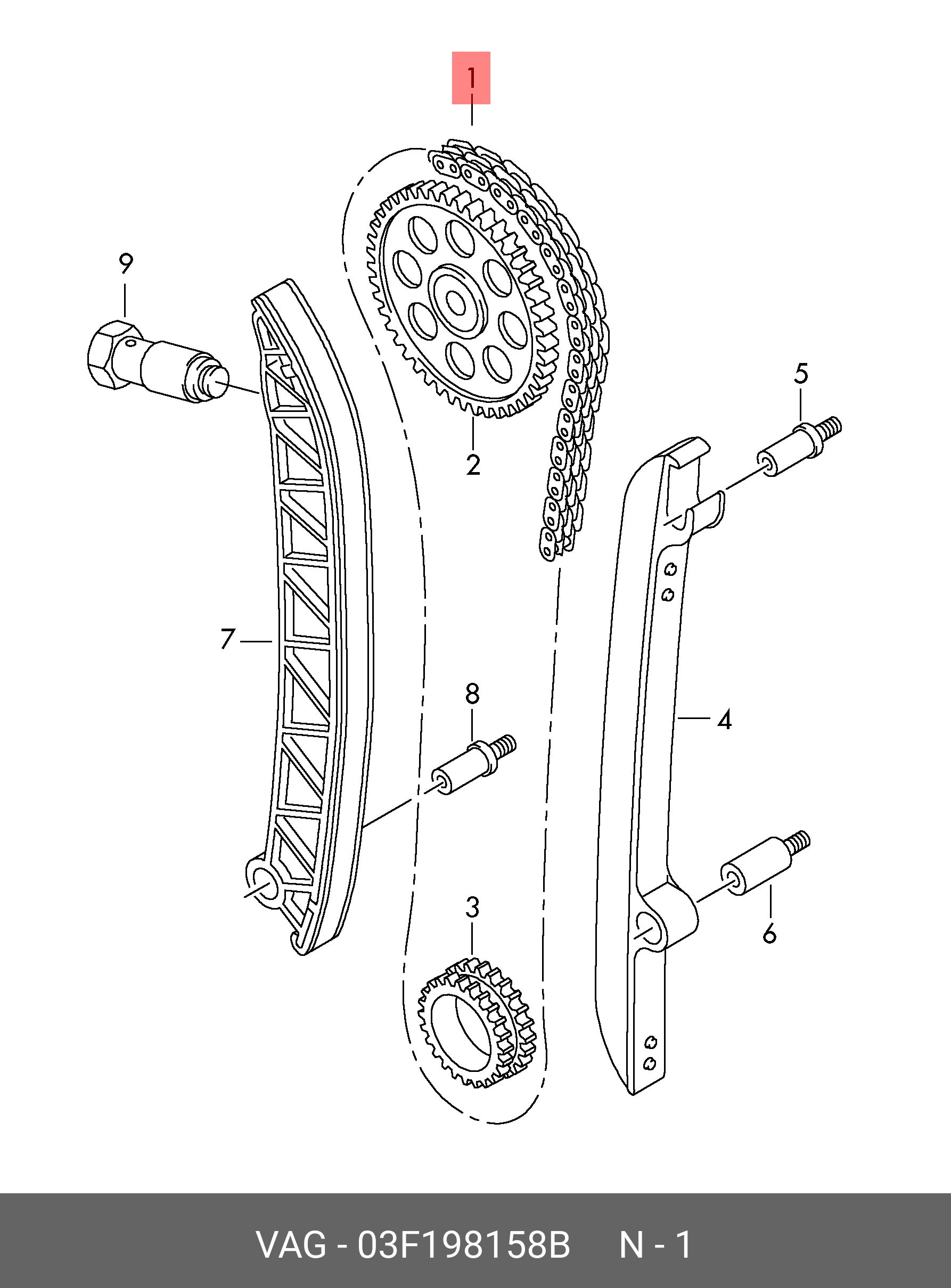 Комплект зчеплення VAG 03F198158B