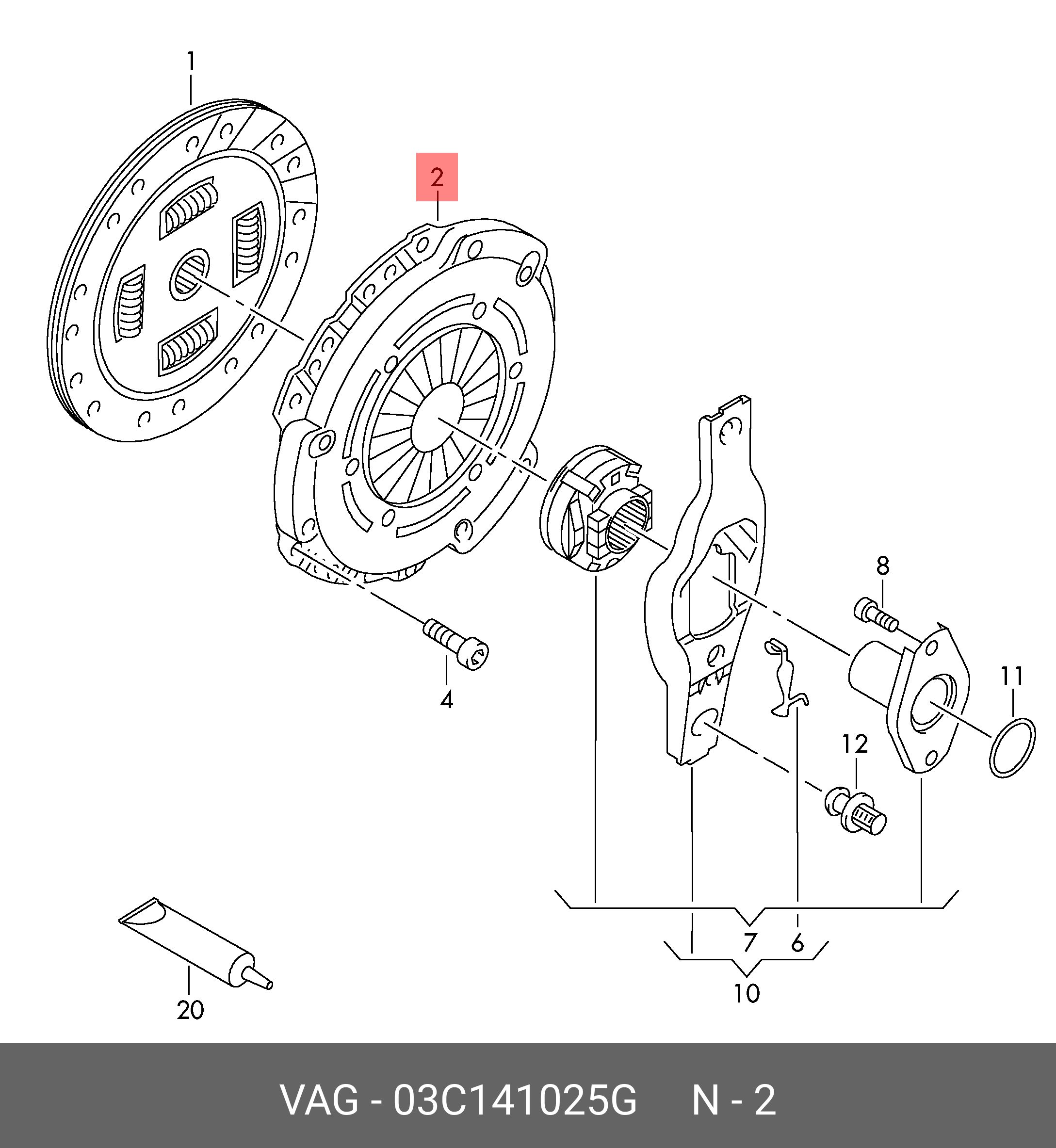 Корзина зчеплення VAG 03C141025G