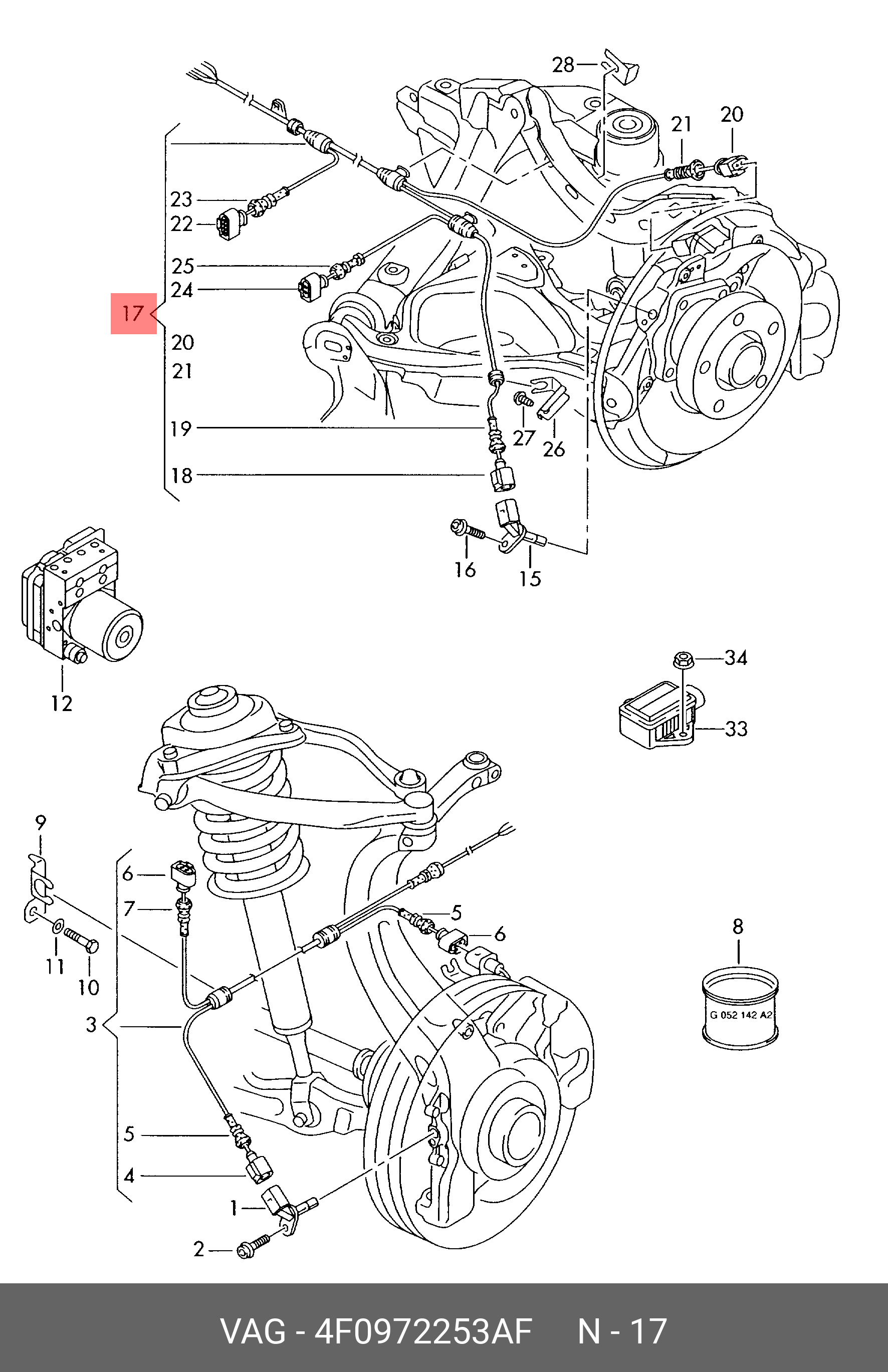Роз'єм електричний VAG 4F0 972 253 AF