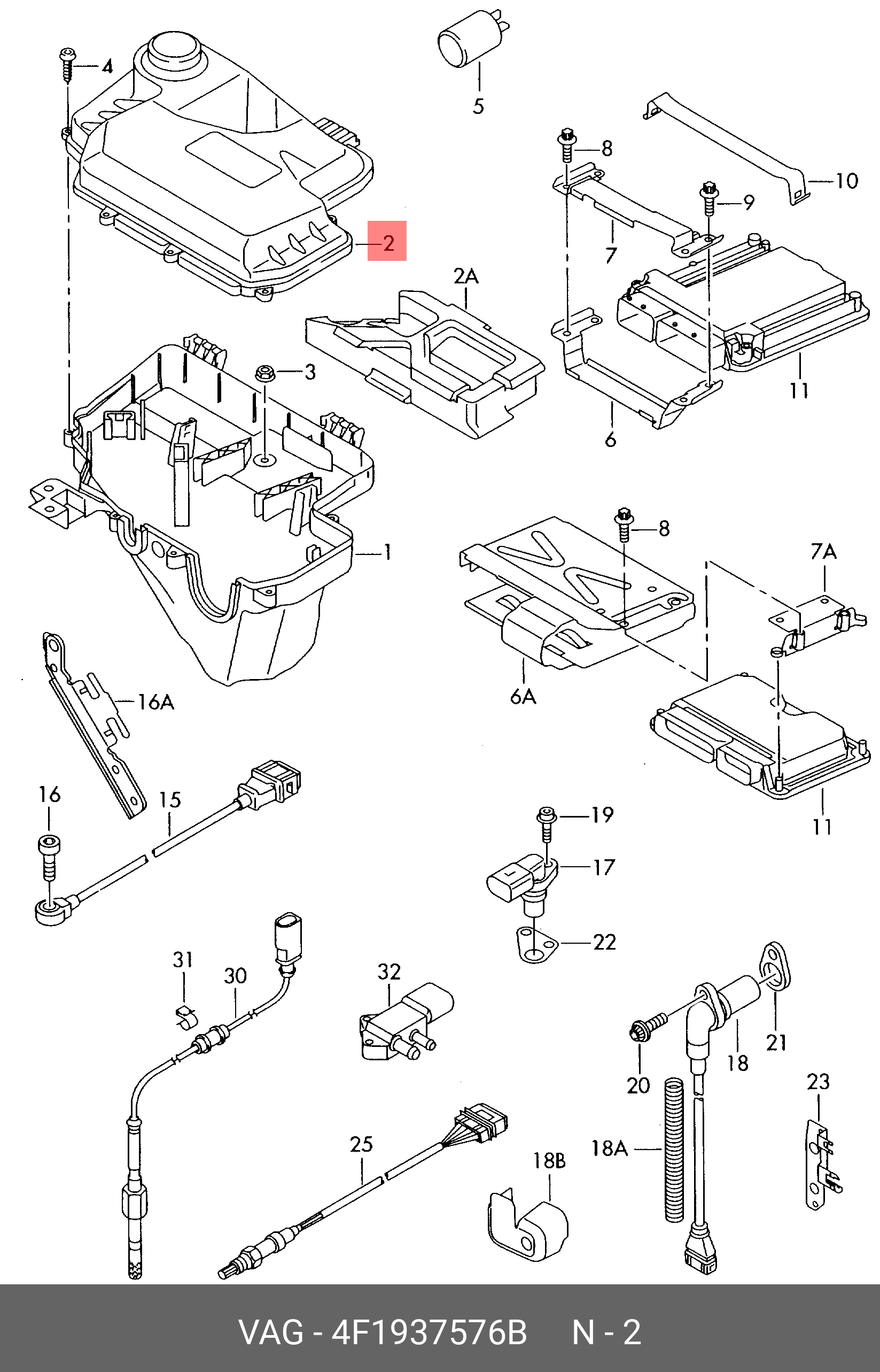 Кнопка аварійної сигналізації VAG 4F1937576B