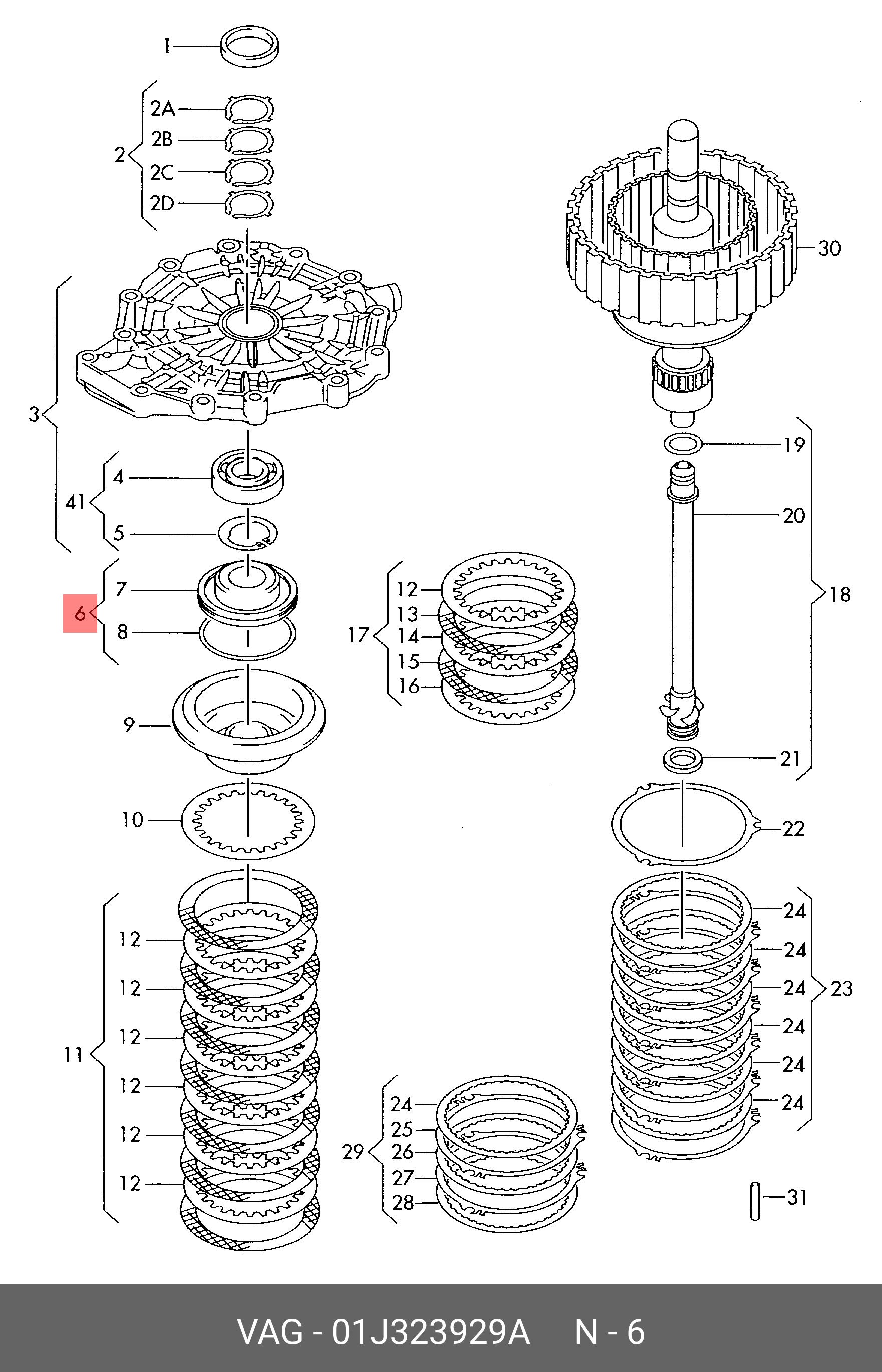 Сальник приводу КПП VAG 01J323929A