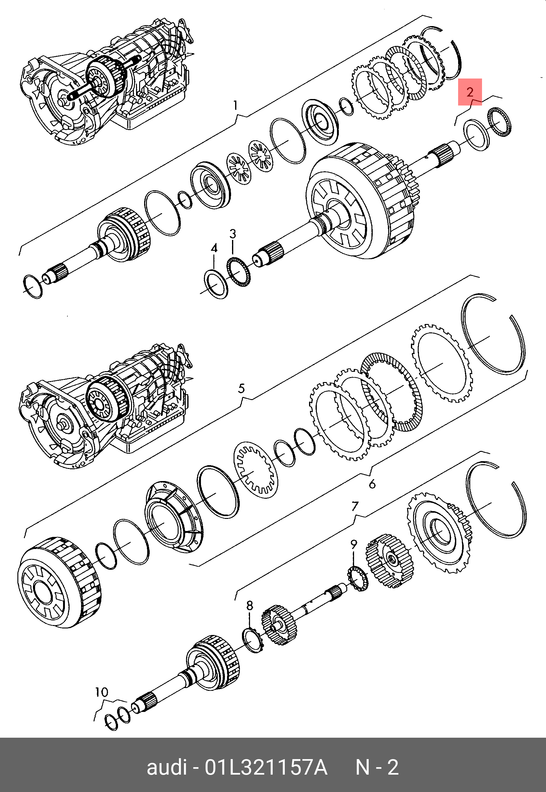 Фільтр автоматичної коробки передач VAG 01L321157A