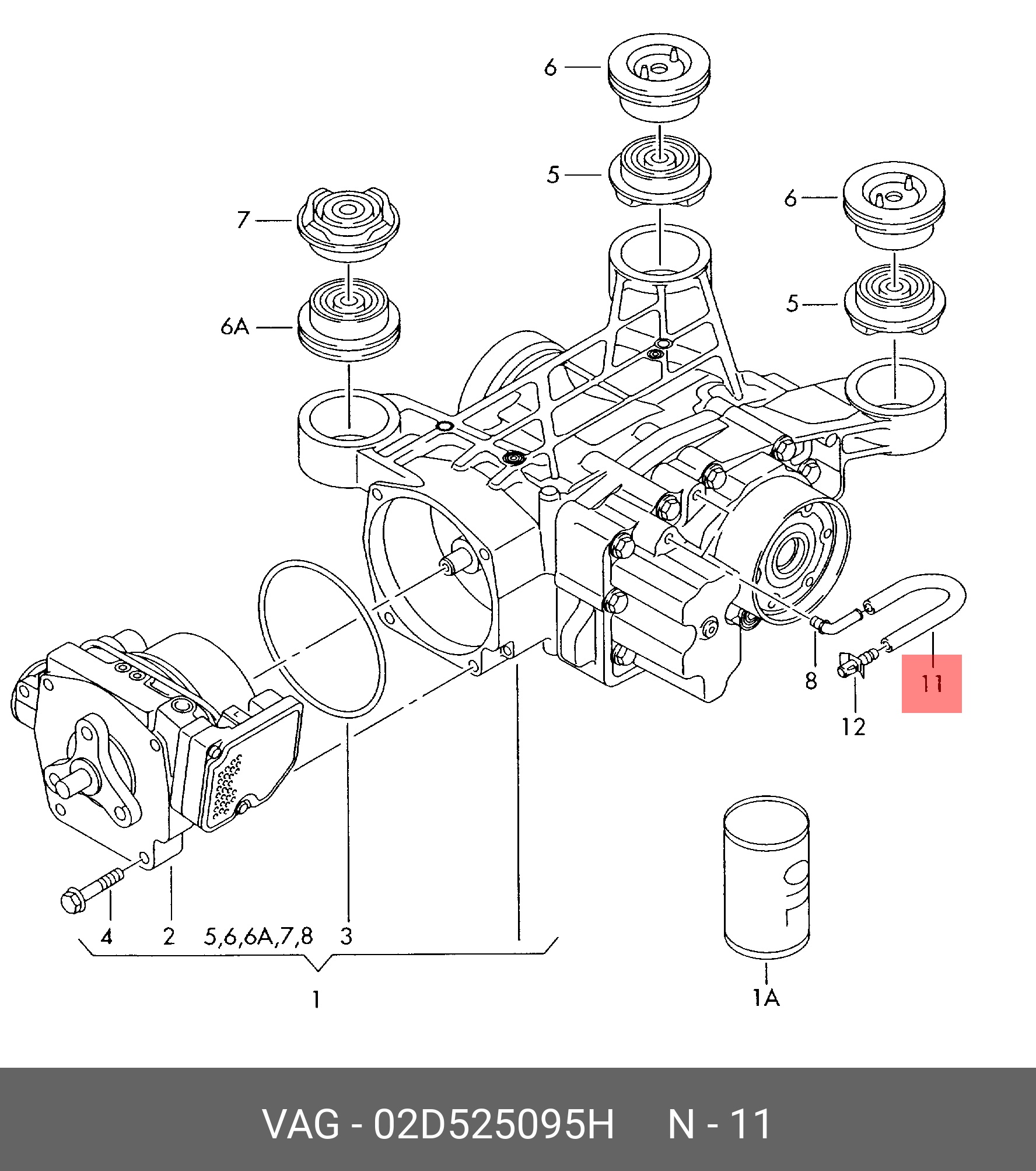 Сальник приводу роздавальної коробки Haldex VAG 02D525095H