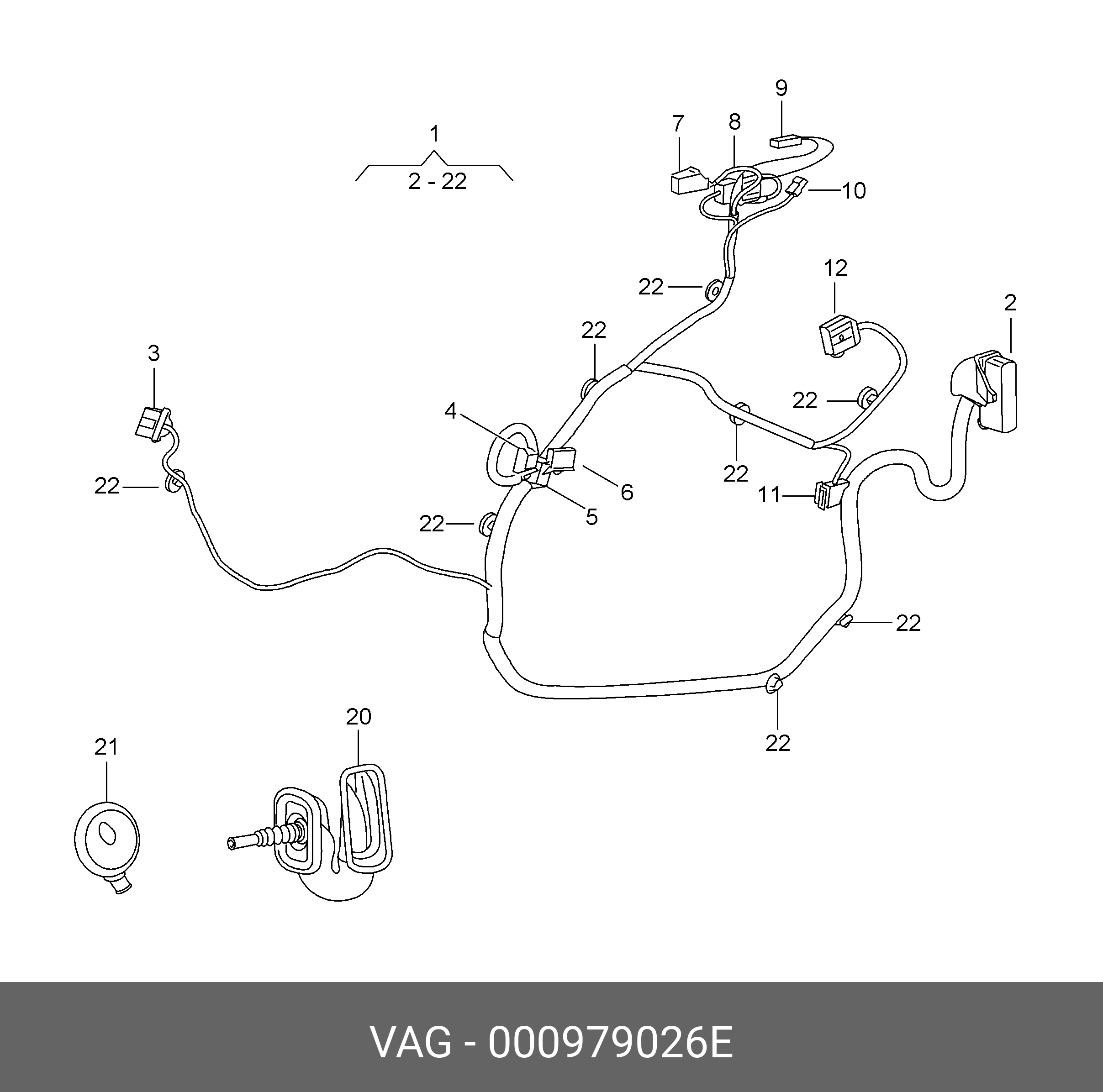 Ремонтний електроконтакт (ремонтний дріт) VAG 000979026E