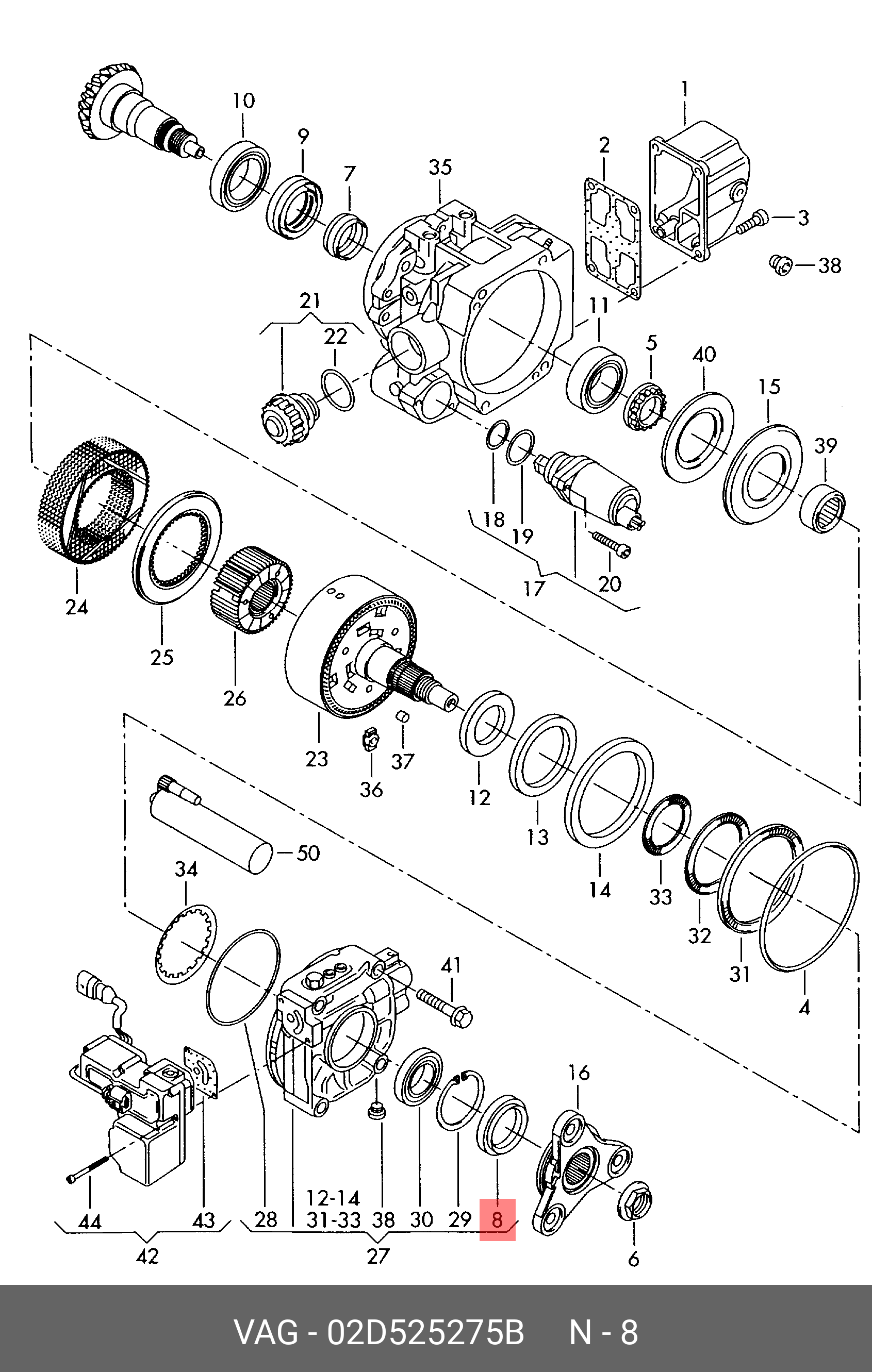 Болт кріплення VAG 02D525275B