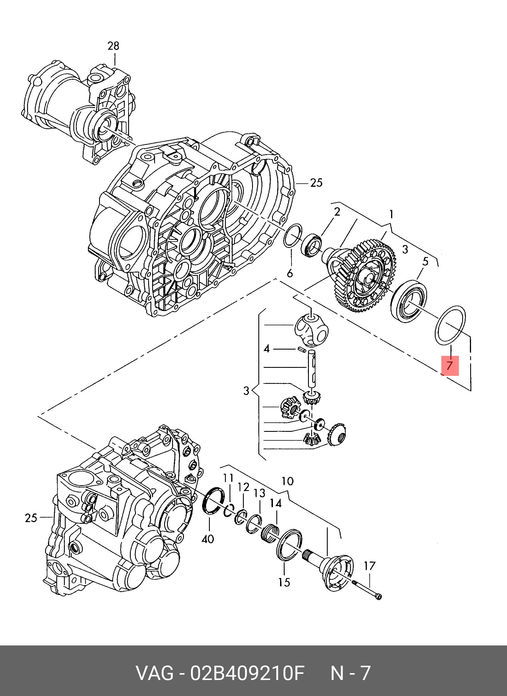 Болт VAG 02B409210F кріплення фланця КПП / приводу