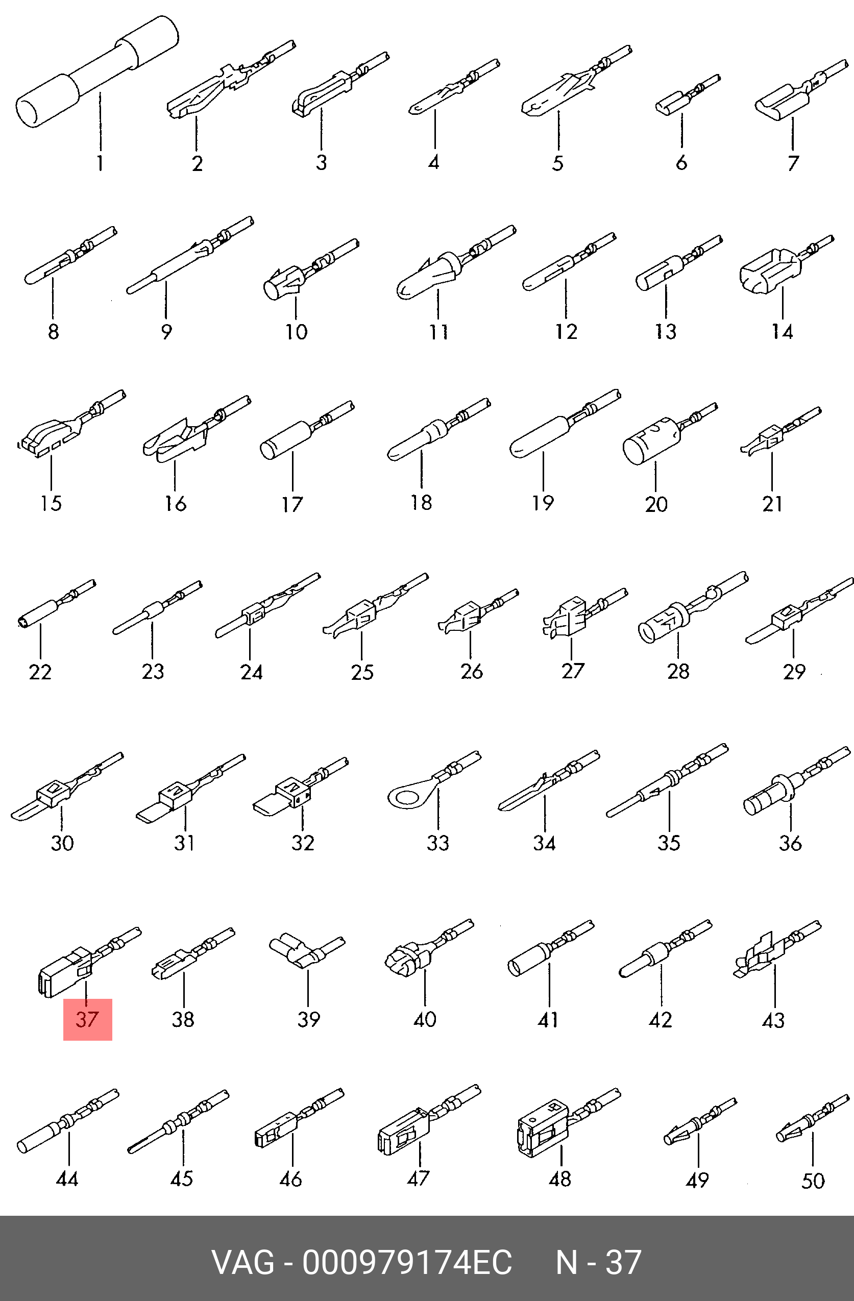 Ремонтний контакт (ремонтний кабель) VAG 000979174EC