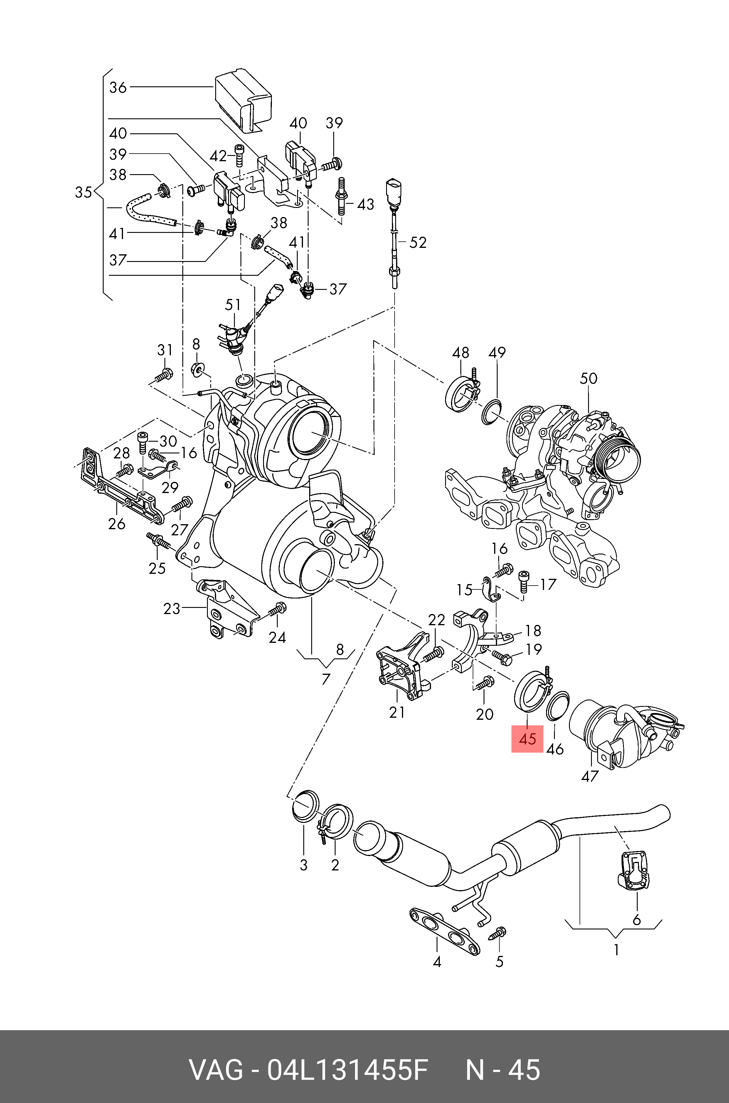 EGR клапан (клапан рециркуляції відпрацьованих газів) VAG 04L131455F